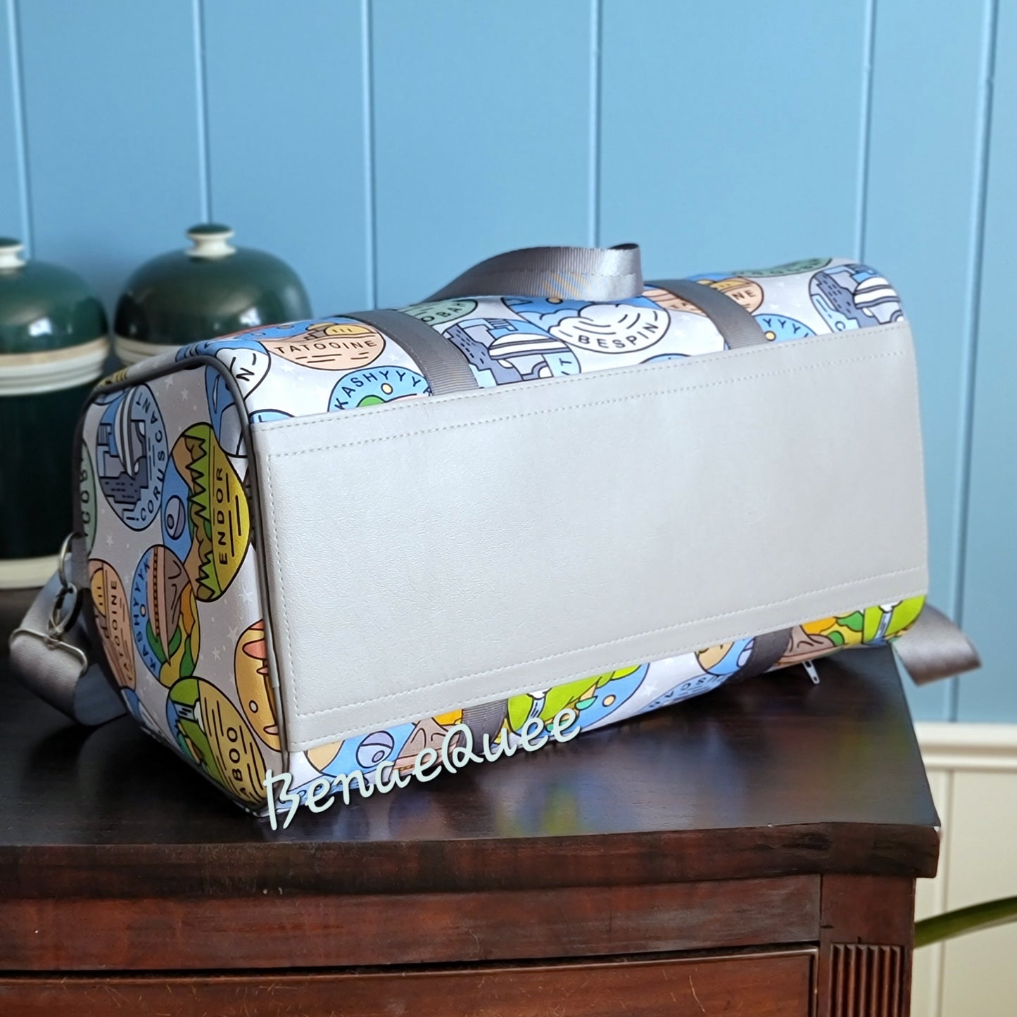 Galactic Travel Stamps Carry On Duffle Bag