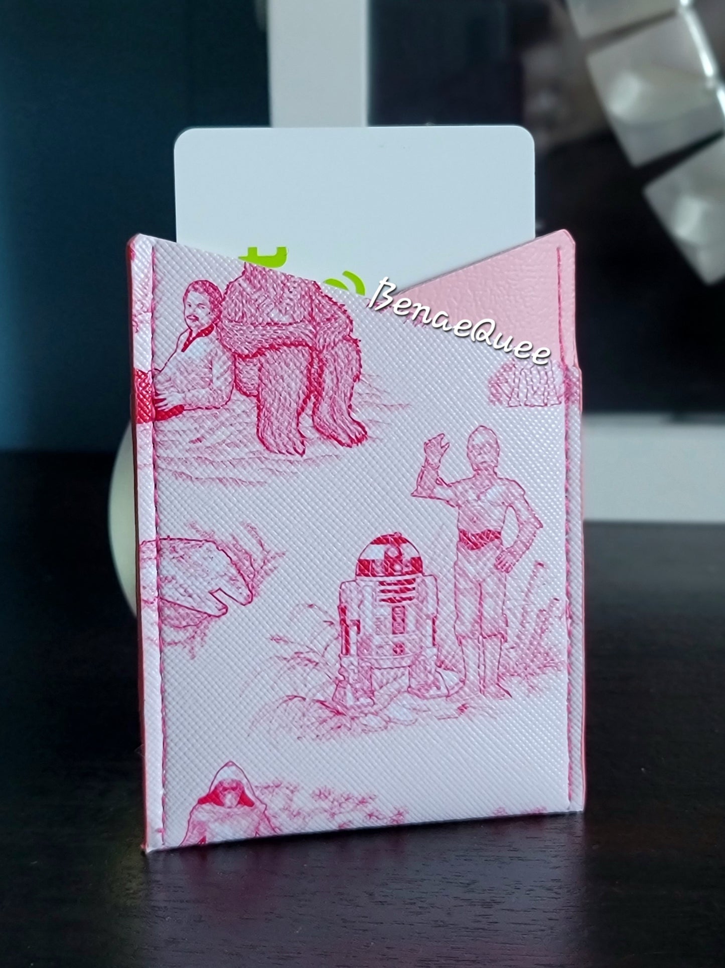 Pink Toile of Wars Mini Card Wallet