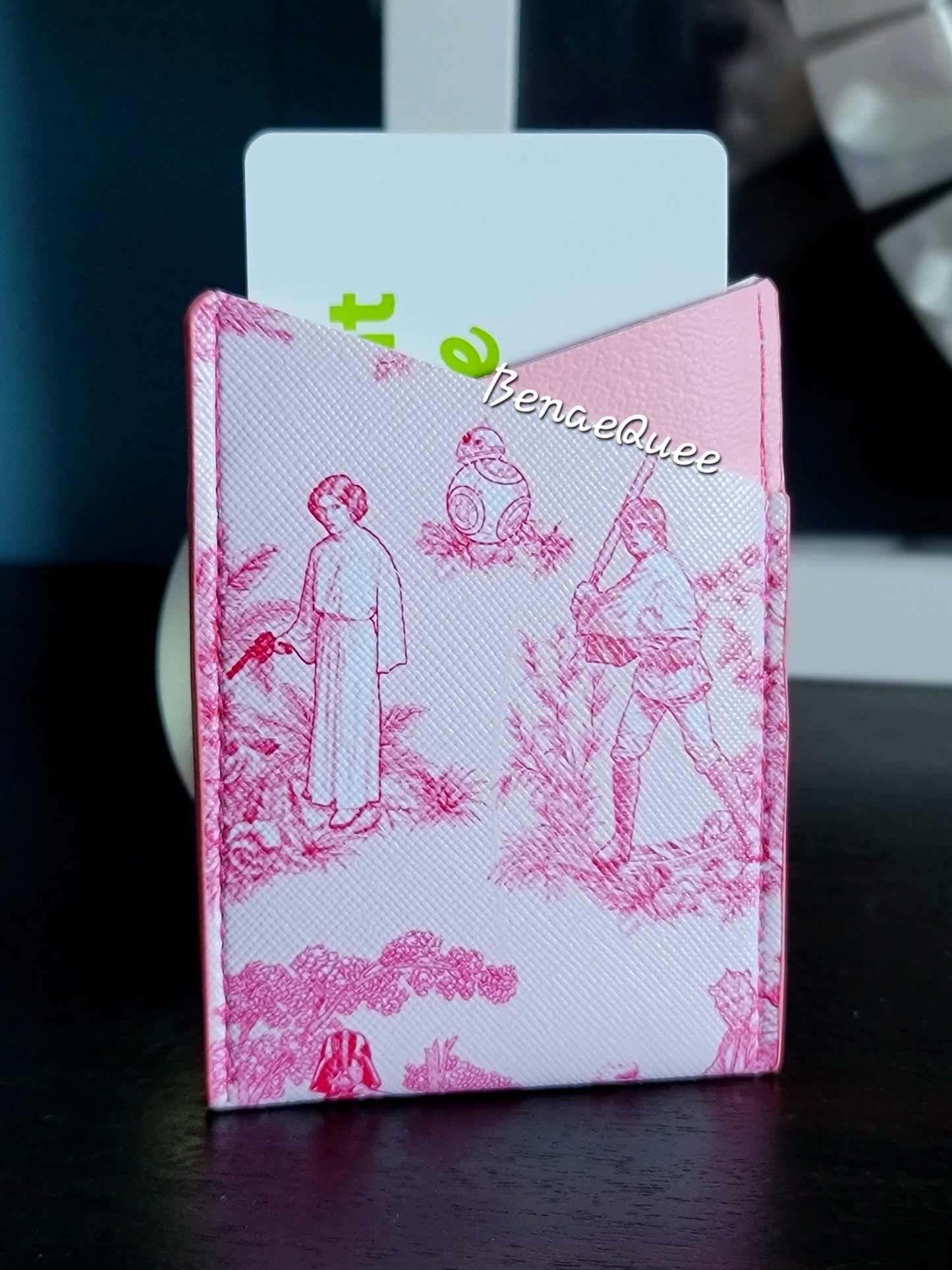 Pink Toile of Wars Mini Card Wallet