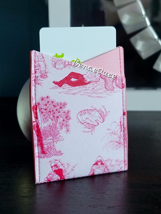 Pink Toile of Wars Mini Card Wallet