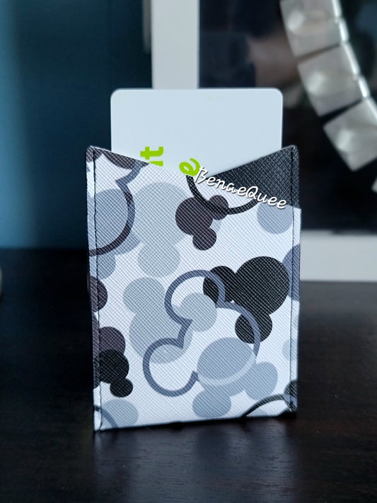 Black and White Mousefetti Mini Card Wallet