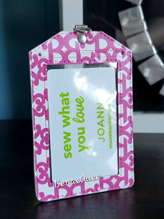 Pink Doll 'B' ID Holder/Luggage Tag