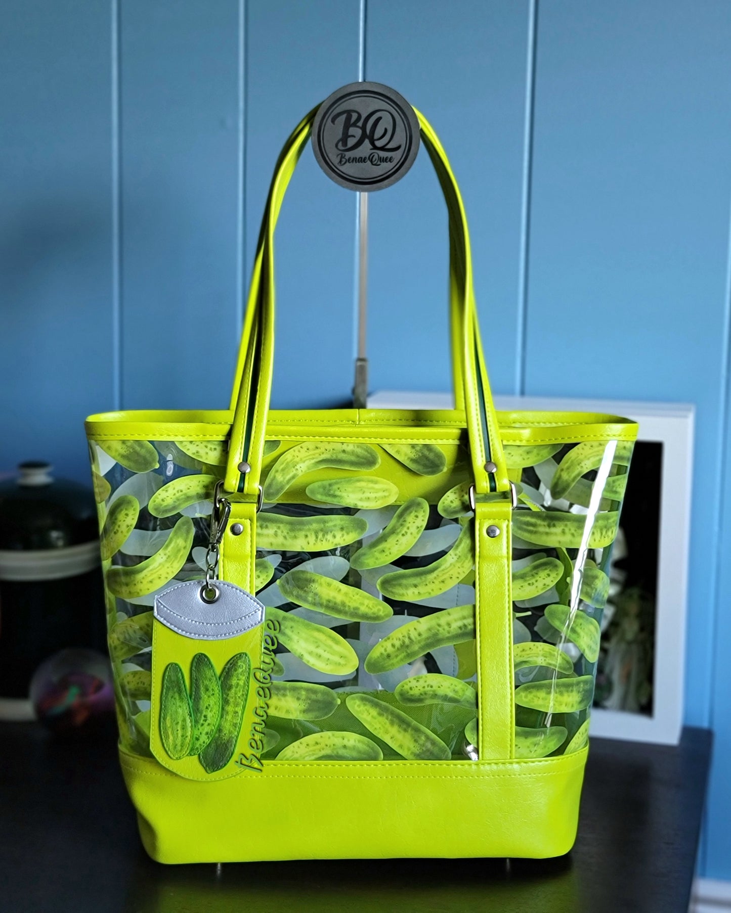 Pickle Lover Clear Jelly Vinyl Tote Bag