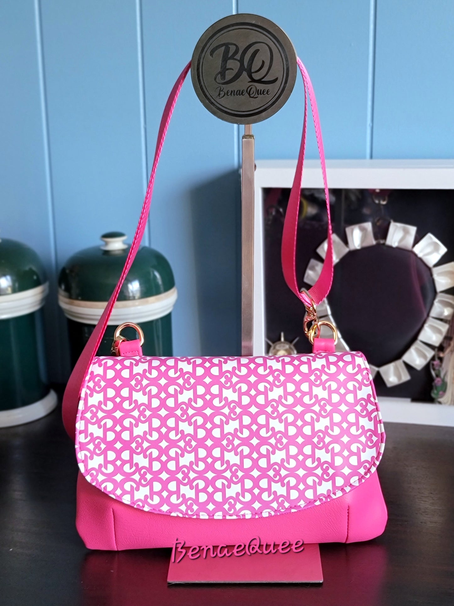 Pink Doll 'B' Clutch Crossbody Bag