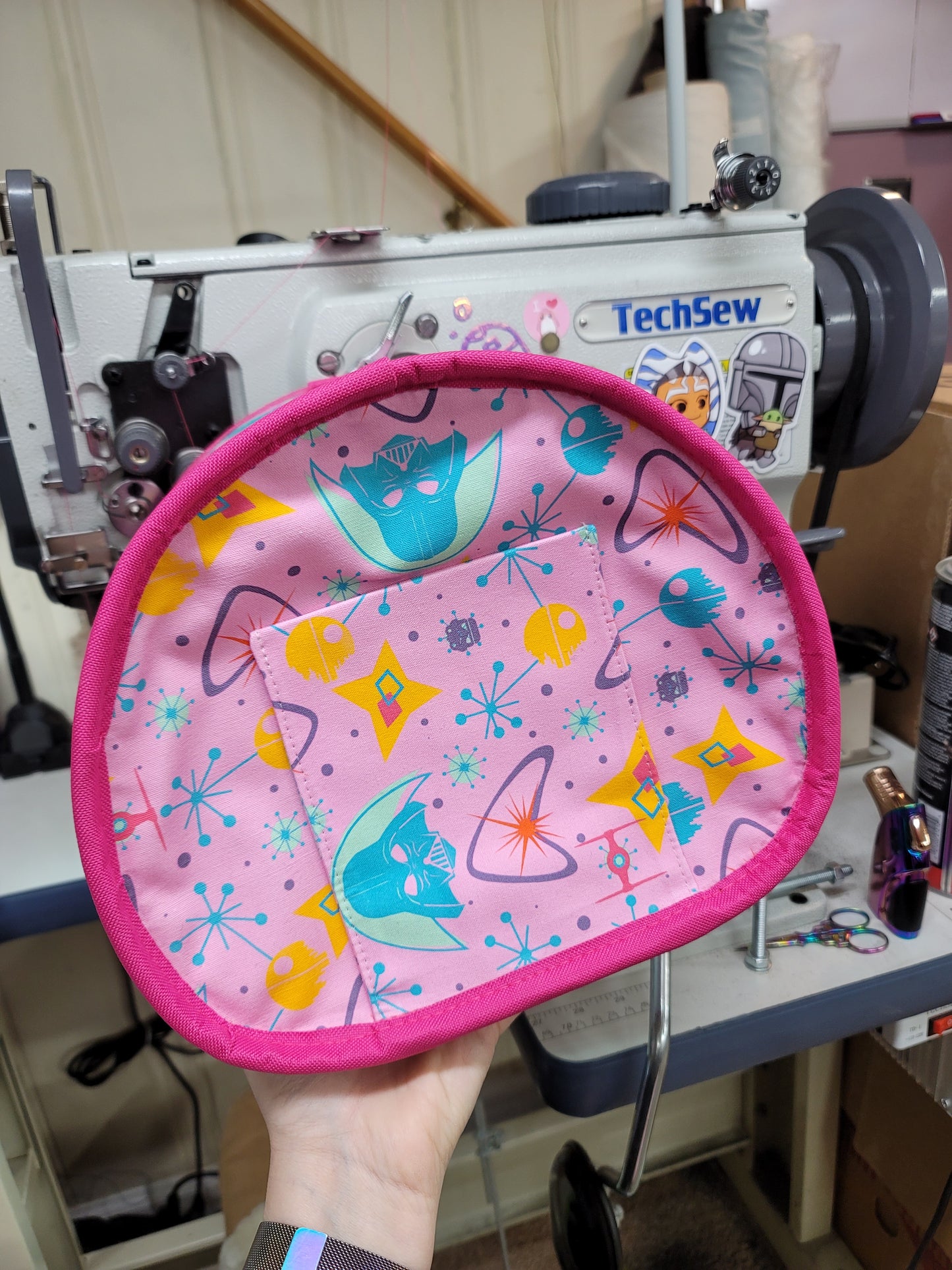 Galactic Glitter Rebel Pinup Inspired Retro Style Round Bag