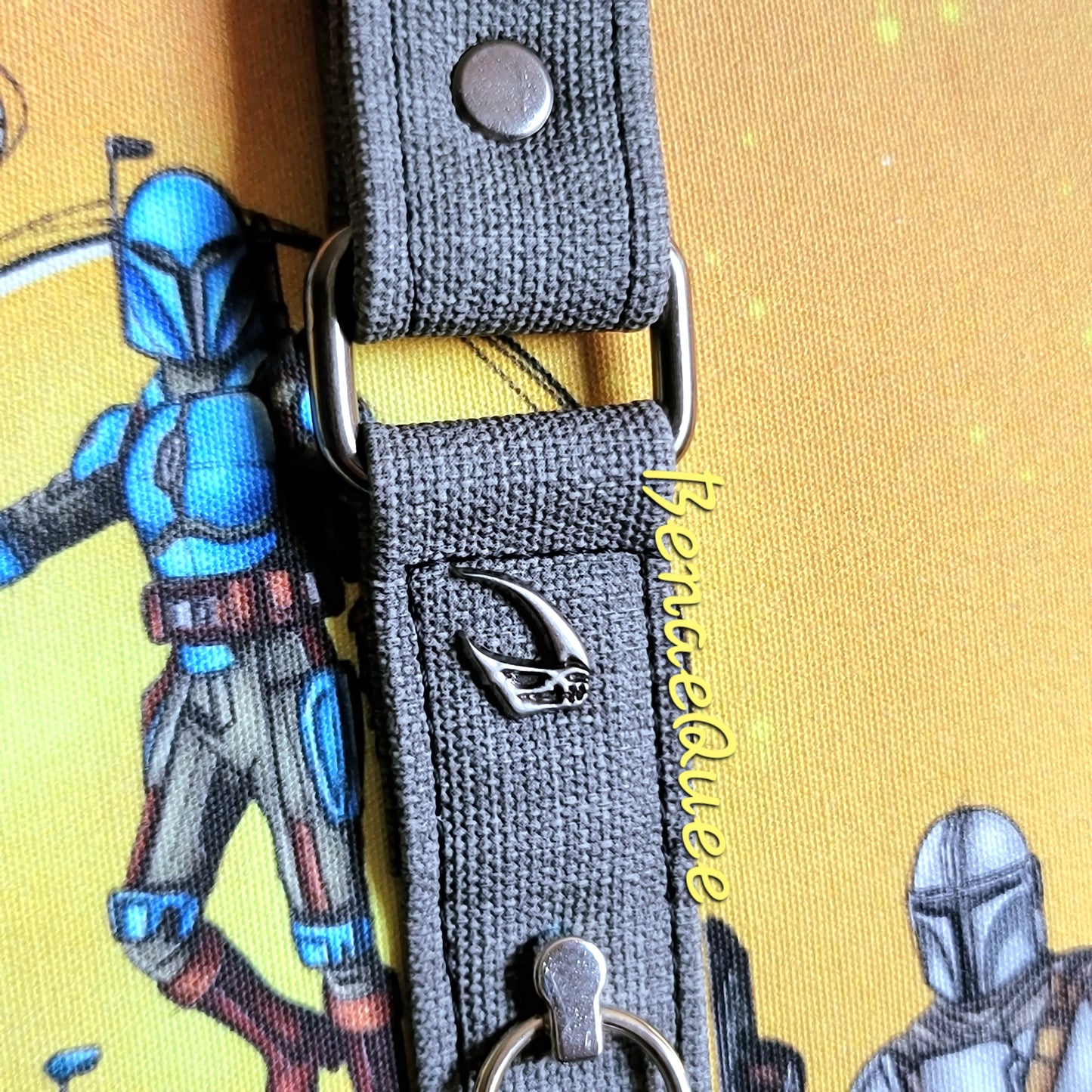 Galactic Bounty Hunters Border Print Tote Bag