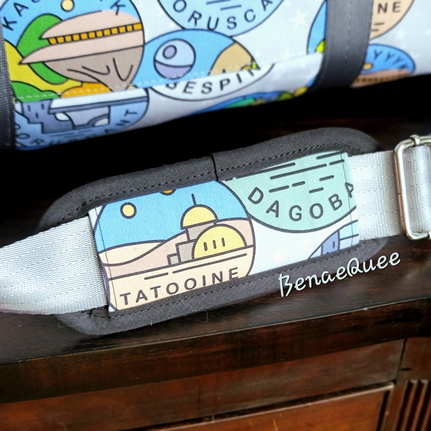 Galactic Travel Stamps Carry On Duffle Bag