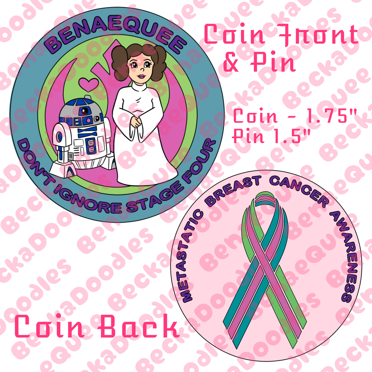 Making Strides Charity Coin or Pin Supporting Metastatic TNBC